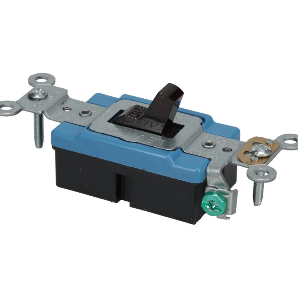1 Pole, 120 to 277 VAC, 15 Amp, Industrial Grade Toggle Wall Switch