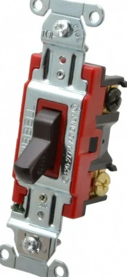 3 Pole, 120 to 277 VAC, 20 Amp, Industrial Grade Toggle Three Way Switch