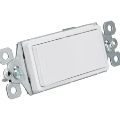1 Pole, 120 to 277 VAC, 15 Amp, Specification Grade Rocker Wall Switch