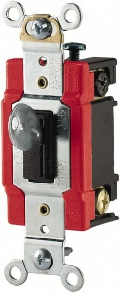 1 Pole, 120 to 277 VAC, 20 Amp, Specification Grade Key Lock Wall Switch