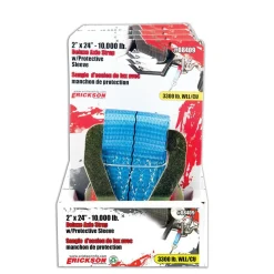 Polyester Axle Strap Tie Down: 2' Long, 2" Wide, 10000 lb Breaking Strength, 33000.000 lb Load Capacity