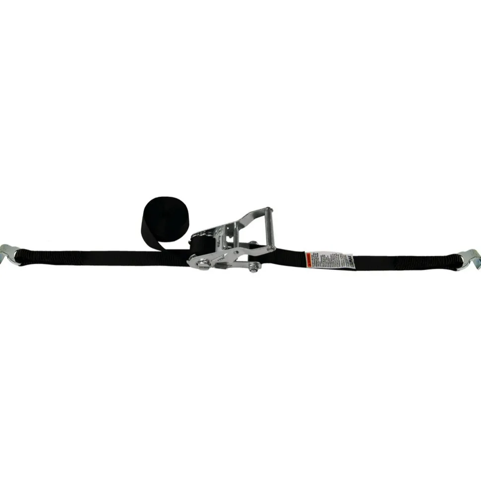 Polyester Rachet Tie Down: 15' Long, 1" Wide, 1000 lb Breaking Strength, 330.000 lb Load Capacity