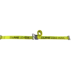 Polyester Ratchet Strap Tie Down: 12' Long, 2" Wide, 3000 lb Breaking Strength, 1000.000 lb Load Capacity