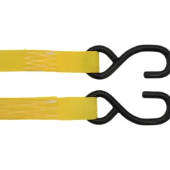 Polyester Ratchet Strap Tie Down: 15' Long, 1" Wide, 160.000 lb Load Capacity