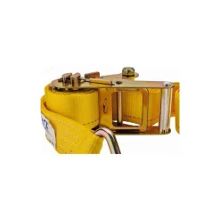 Polyester Ratchet Strap Tie Down: 5000 lb Breaking Strength, 1666.000 lb Load Capacity