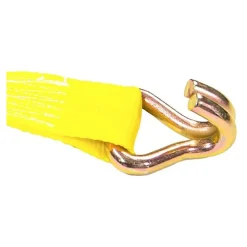 Polyester Ratchet Strap Tie Down: 27' Long, 2" Wide, 10000 lb Breaking Strength, 3333.000 lb Load Capacity