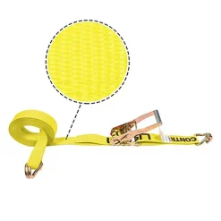 Polyester Ratchet Strap Tie Down: 27' Long, 2