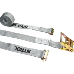 Polyester Ratchet Strap Tie Down: 16' Long, 2