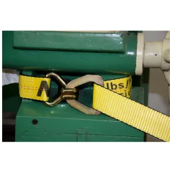 Polyester Ratchet Strap Tie Down: 20' Long, 2" Wide, 10000 lb Breaking Strength, 3300.000 lb Load Capacity