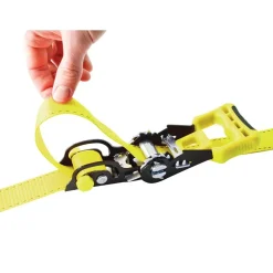 Polyester Ratchet Strap Tie Down: 14' Long, 1-1/4