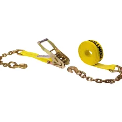 Polyester Ratchet Strap Tie Down: 27' Long, 2