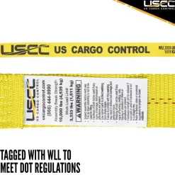 Polyester Ratchet Strap Tie Down: 27' Long, 2