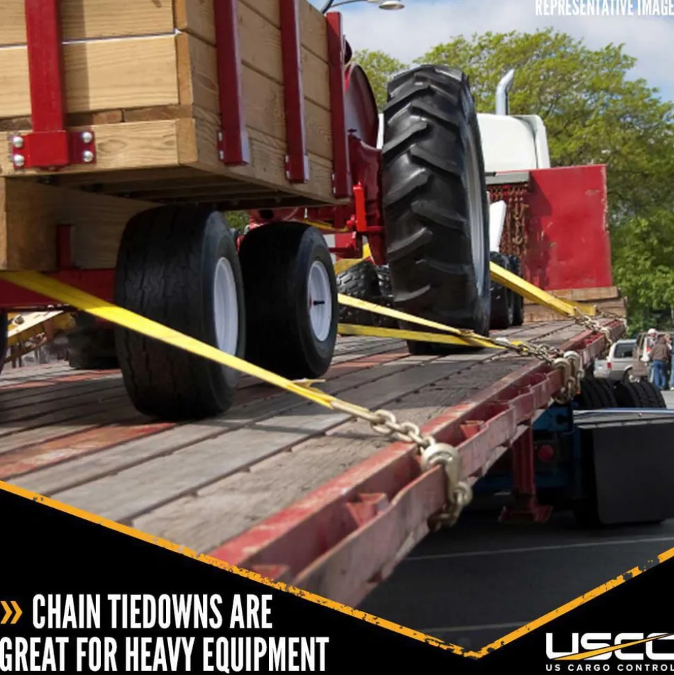 Polyester Ratchet Strap Tie Down: 27' Long, 2" Wide, 10000 lb Breaking Strength, 3333.000 lb Load Capacity