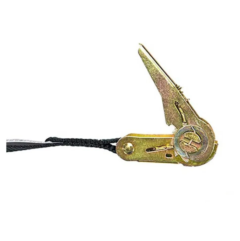 Polyester Ratchet Strap Tie Down: 10' Long, 1" Wide, 1500 lb Breaking Strength, 500.000 lb Load Capacity