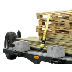 Polyester Ratchet Strap Tie Down: 27' Long, 2" Wide, 10000 lb Breaking Strength, 3300.000 lb Load Capacity