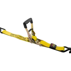 Polyester Ratchet Strap Tie Down: 27' Long, 2