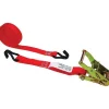 Polyester Ratchet Strap Tie Down: 15' Long, 1" Wide, 3300 lb Breaking Strength, 1100.000 lb Load Capacity