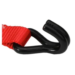 Polyester Ratchet Strap Tie Down: 15' Long, 1" Wide, 3300 lb Breaking Strength, 1100.000 lb Load Capacity