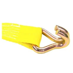 Polyester Ratchet Strap Tie Down: 12' Long, 2