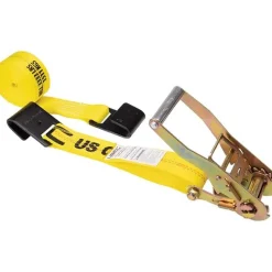 Polyester Ratchet Strap Tie Down: 27' Long, 2