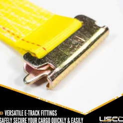 Polyester Ratchet Strap Tie Down: 12' Long, 2