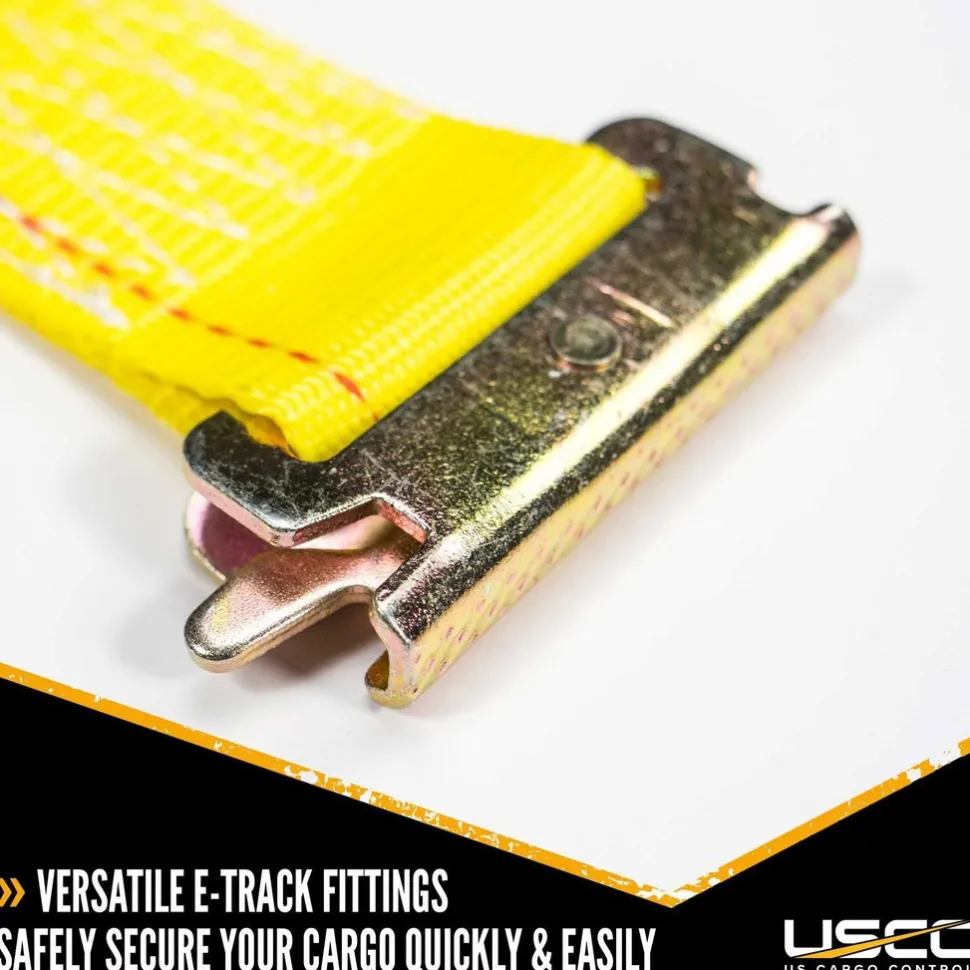 Polyester Ratchet Strap Tie Down: 12' Long, 2" Wide, 4400 lb Breaking Strength, 1467.000 lb Load Capacity