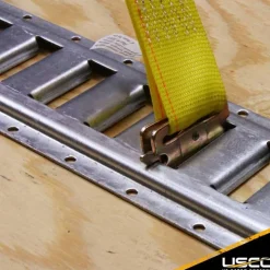 Polyester Ratchet Strap Tie Down: 12' Long, 2