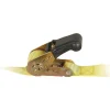 Polyester Ratchet Strap Tie Down: 12' Long, 1" Wide, 1800 lb Breaking Strength, 600.000 lb Load Capacity