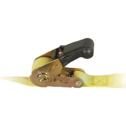 Polyester Ratchet Strap Tie Down: 12' Long, 1" Wide, 1800 lb Breaking Strength, 600.000 lb Load Capacity