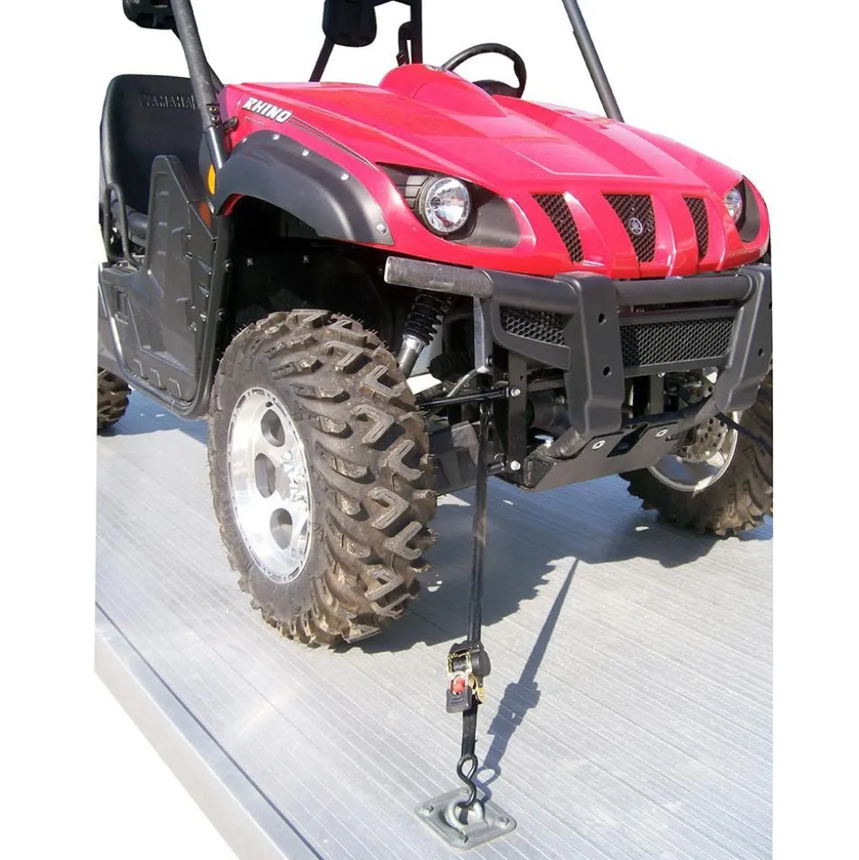 Polyester Retractable Ratchet Tie-Down Tie Down: 6' Long, 1" Wide, 1500 lb Breaking Strength, 500.000 lb Load Capacity