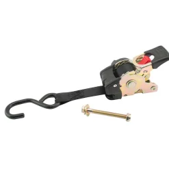 Polyester Retractable Ratchet Tie-Down Tie Down: 9' Long, 1