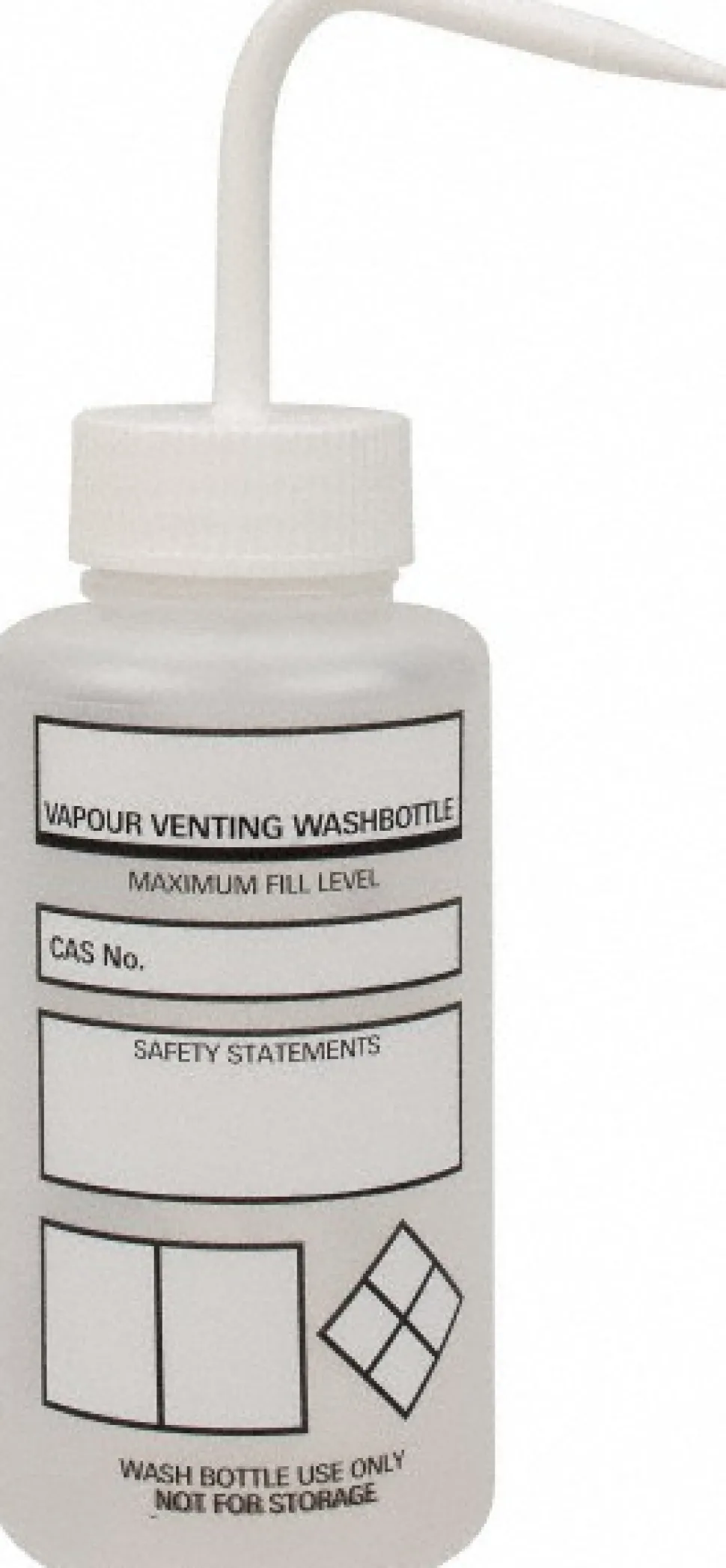 Polyethylene Safety Wash Bottle: 3" Width/Dia