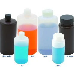Polyethylene Wide-Mouth Bottle: 2.4" Width/Dia
