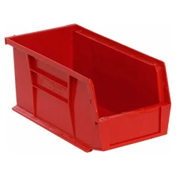 Polypropylene Hopper Stacking Bin: 5-1/2" OAW, 10-7/8" OAL, 5" OAH, Red