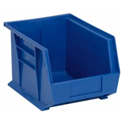 Polypropylene Hopper Stacking Bin: 8-1/4" OAW, 10-3/4" OAL, 7" OAH, Blue