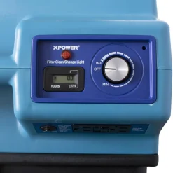 Portable Air CleanerAir Scrubber: 750 CFM, HEPA, NFS16 Nylon Mesh & Pre-Filter, Blue, 21.3000" High, 12.3000" Wide