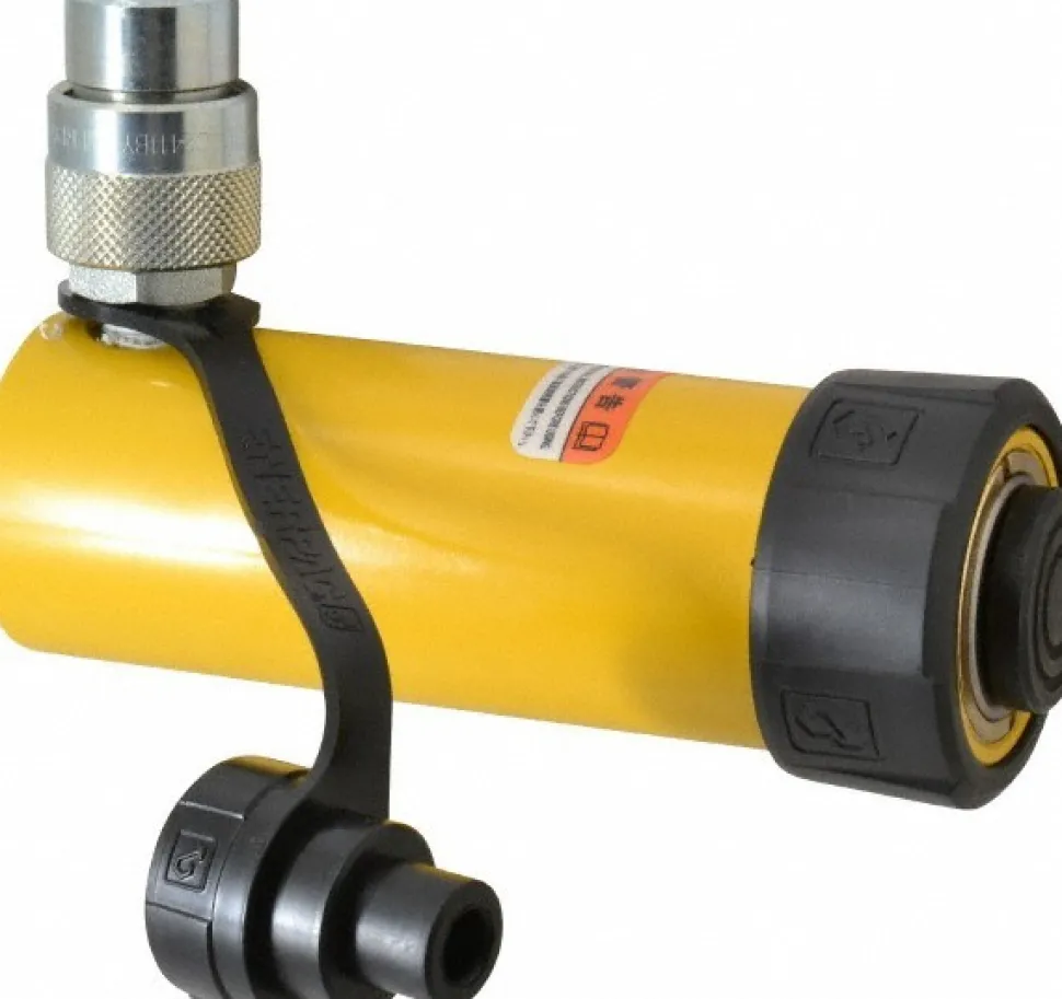 Portable Hydraulic Cylinder: 11 Ton, 4.13" Stroke, Single Acting, 9.23 cu in