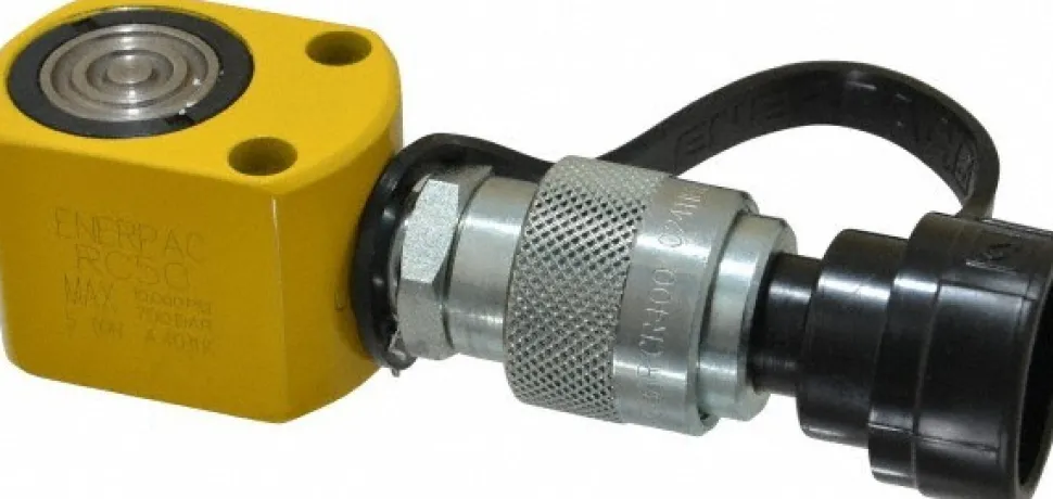 Portable Hydraulic Cylinder: 5 Ton, 0.63" Stroke, Single Acting, 0.62 cu in