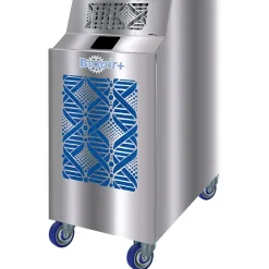 Portable Medical Grade Air Purification: 600 CFM, HEPA Filter 99.97% Efficent at 0.3 Microns, Silver, 38.0000" High, 16.0000" Wide