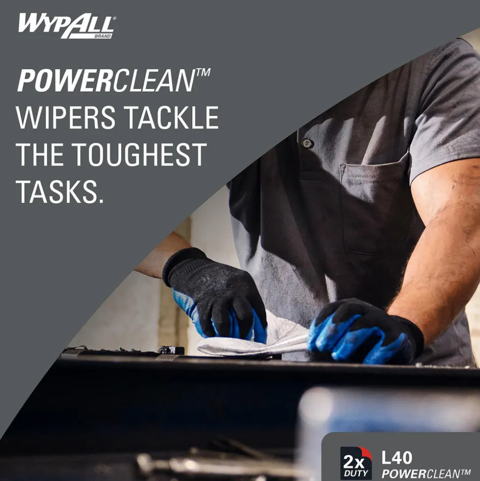 PowerClean™ L40 Extra Absorbent Towels (05790), Pop-Up Box, Limited Use Towels, White