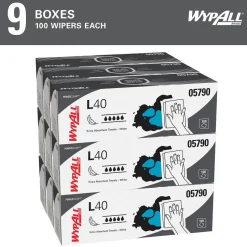 PowerClean™ L40 Extra Absorbent Towels (05790), Pop-Up Box, Limited Use Towels, White