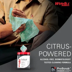 PowerClean™ ProScrub™ Heavy Duty Wet Towels (91371), Dual Action Cleaning, Large 9.5