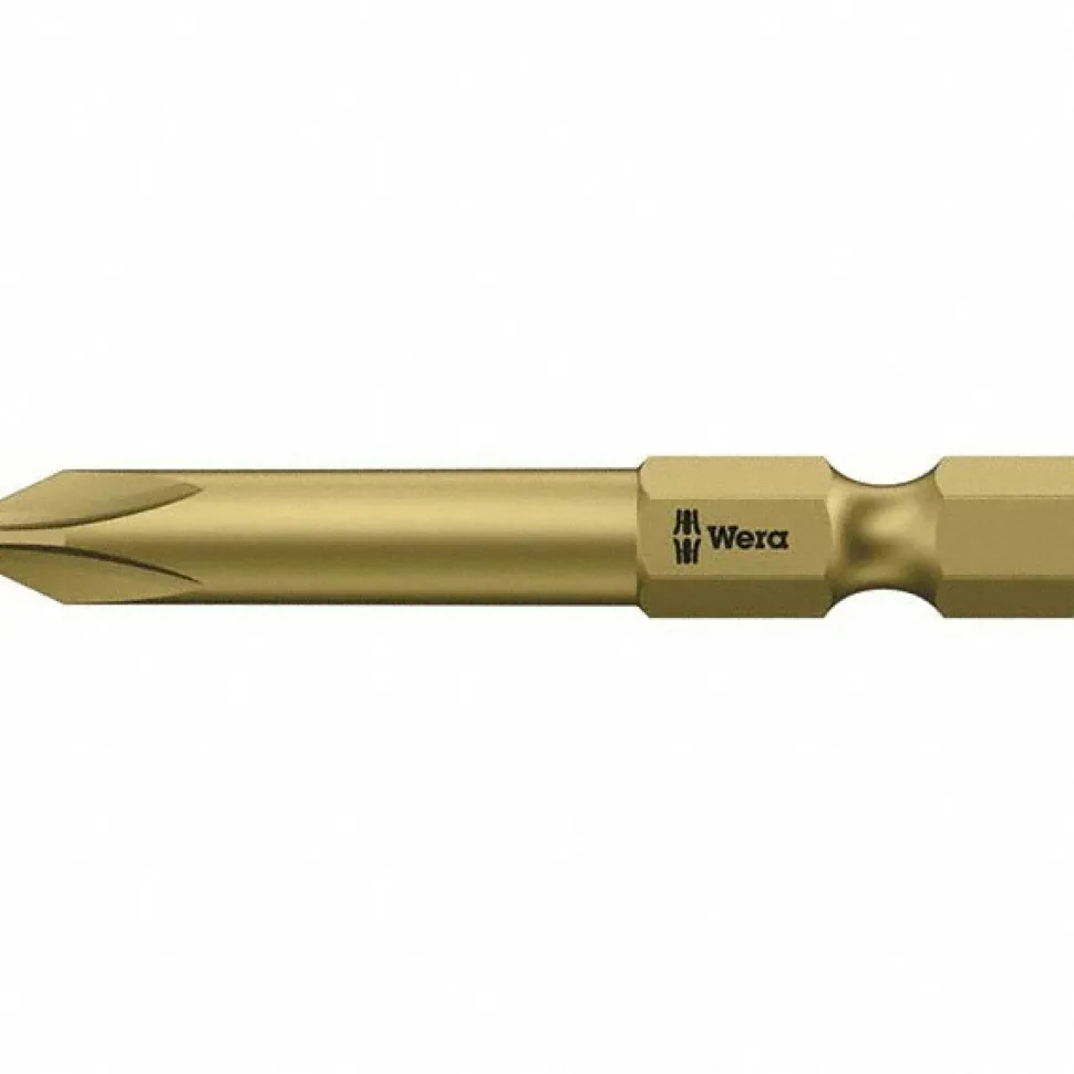 Power Screwdriver Bit: #2 Phillips, PH2 Speciality Point Size, 1/4" Hex Drive