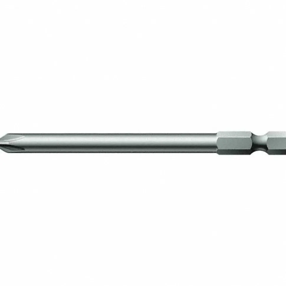 Power Screwdriver Bit: #2 Phillips, PH2 Speciality Point Size, 1/4" Hex Drive