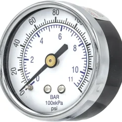 Pressure Gauge: 2" Dial Dia, 0 to 160 psi, 1/4" MNPT, Center Back Mount
