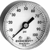 Pressure Gauge: 1-1/2" Dial, 160 psi, 1/8" Thread, NPT, Center Back Mount