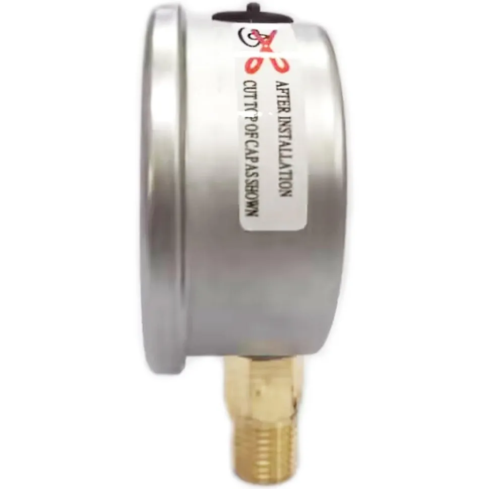 Pressure Gauge: 2-1/2" Dial, 100 psi, 1/4" Thread, NPT, Lower Mount