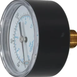 Pressure Gauge: 2" Dial, 200 psi, 1/4" Thread, NPT, Center Back Mount