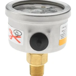 Pressure Gauge: 1-1/2" Dial, 100 psi, 1/8" Thread, NPT, Center Back Mount