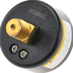 Pressure Gauge: 2" Dial, 60 psi, 1/4" Thread, NPT, Center Back Mount
